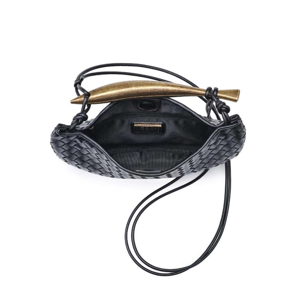 Uma Woven Crossbody Purse - Black