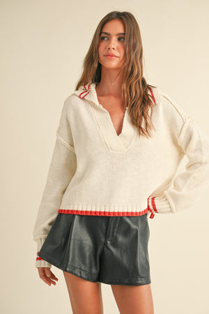 Chloe Contrast Stitch Sweater