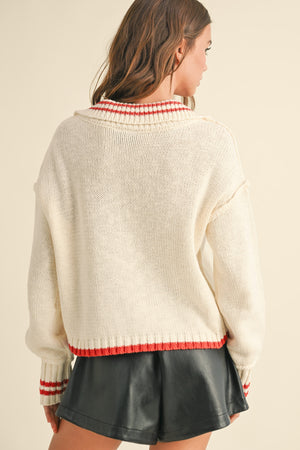 Chloe Contrast Stitch Sweater