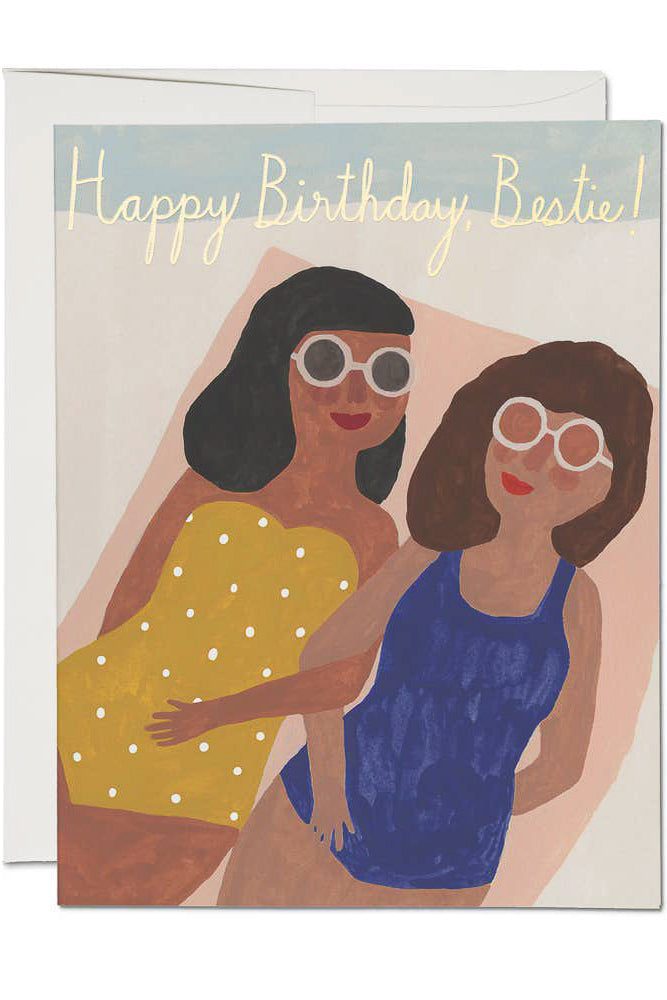 Red Cap Cards - Besties Birthday Card