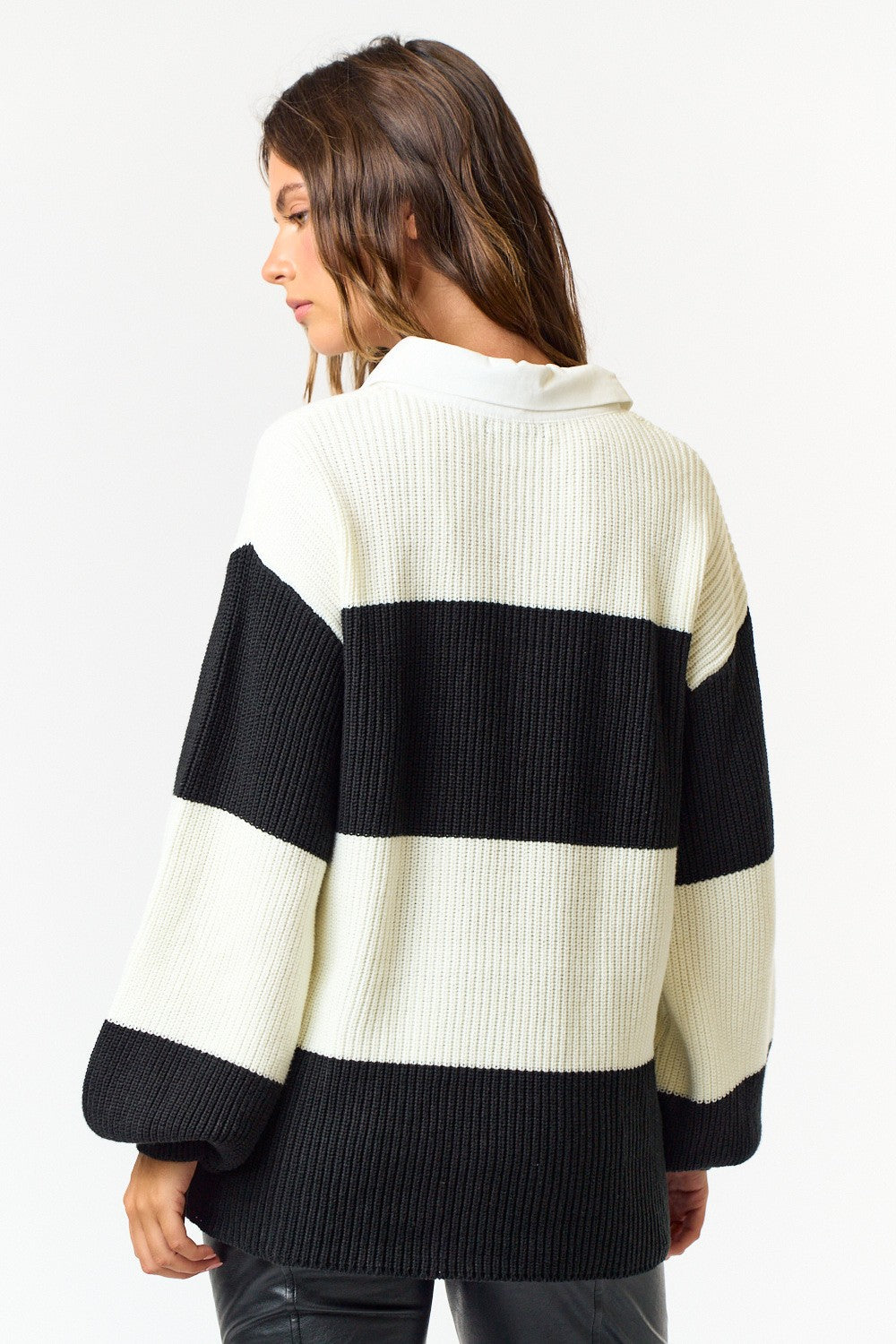 Striped Polo Sweater