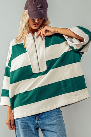 Breezy Striped Pullover