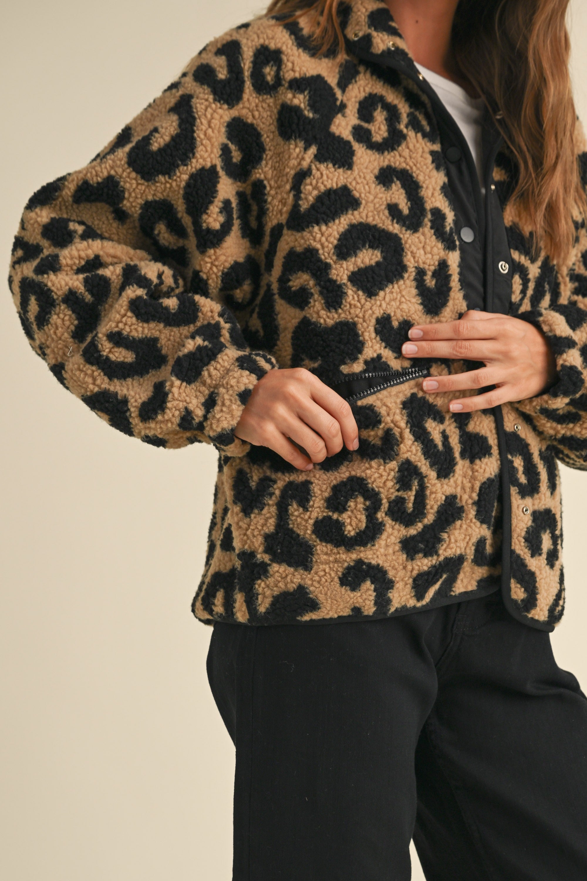 Sherpa Leopard Jacket