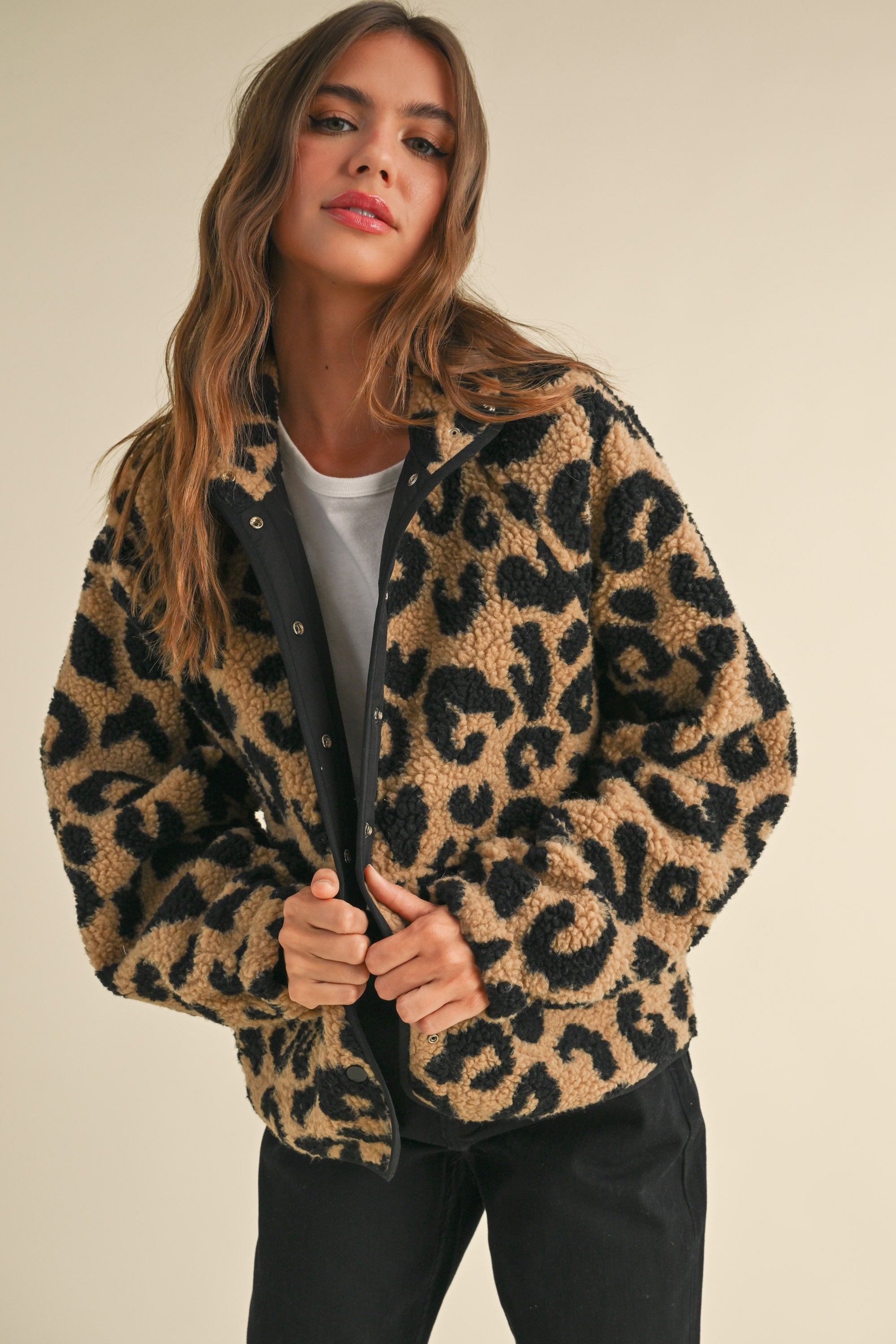 Sherpa Leopard Jacket