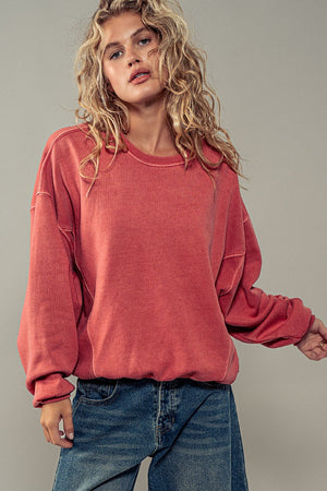 Washed Pullover Sweatshirt