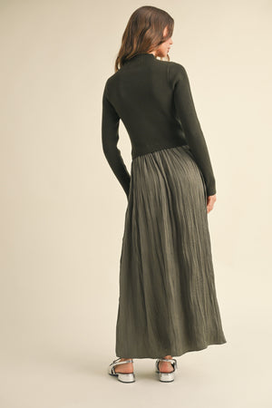 Sweater Combo Maxi Dress