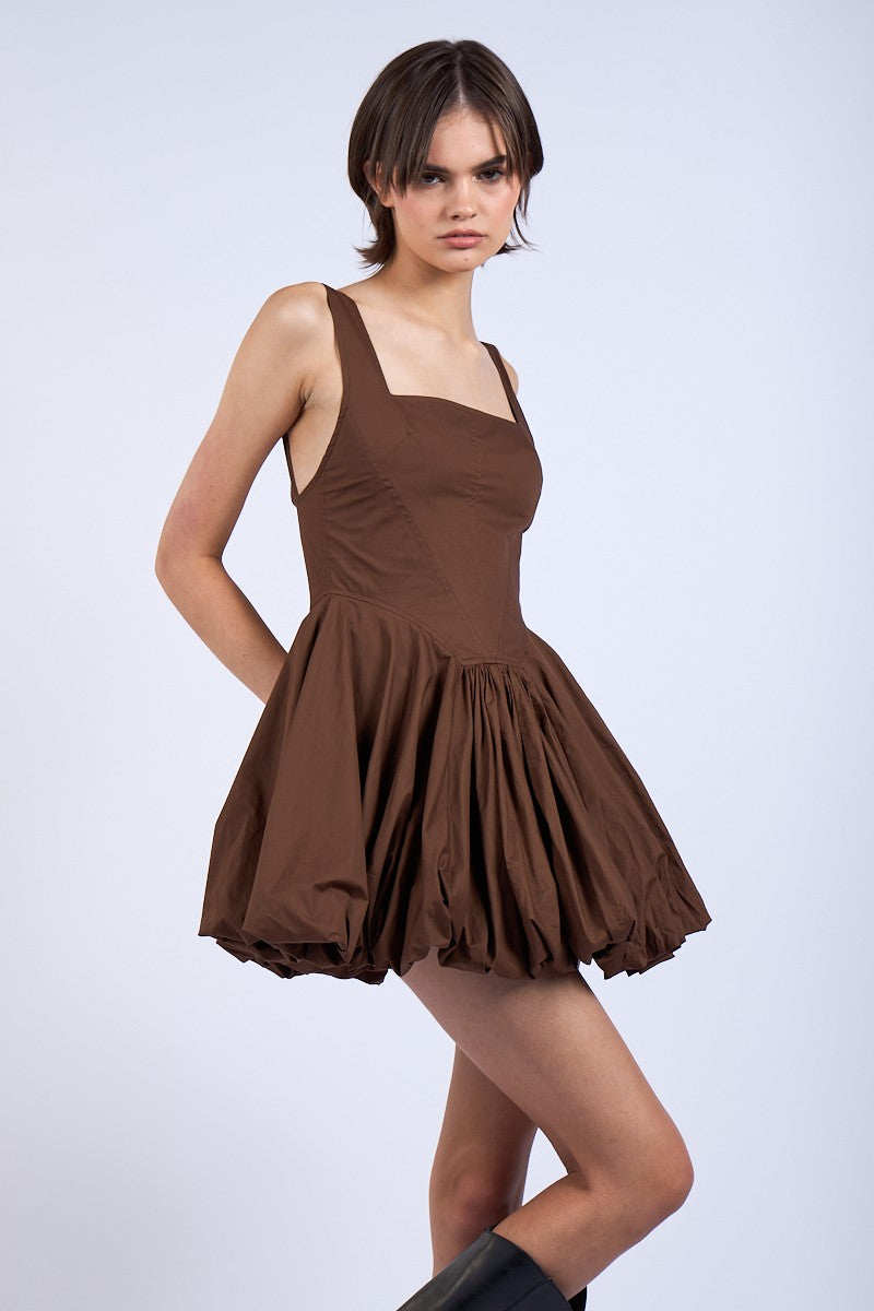 Bubble Hem Mini Dress