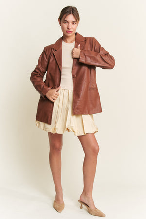 Leather Blazer Jacket