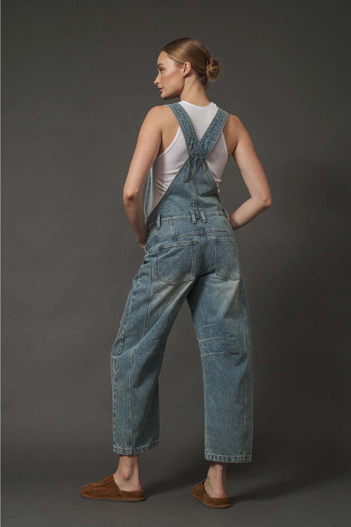 Slouchy Denim Overalls