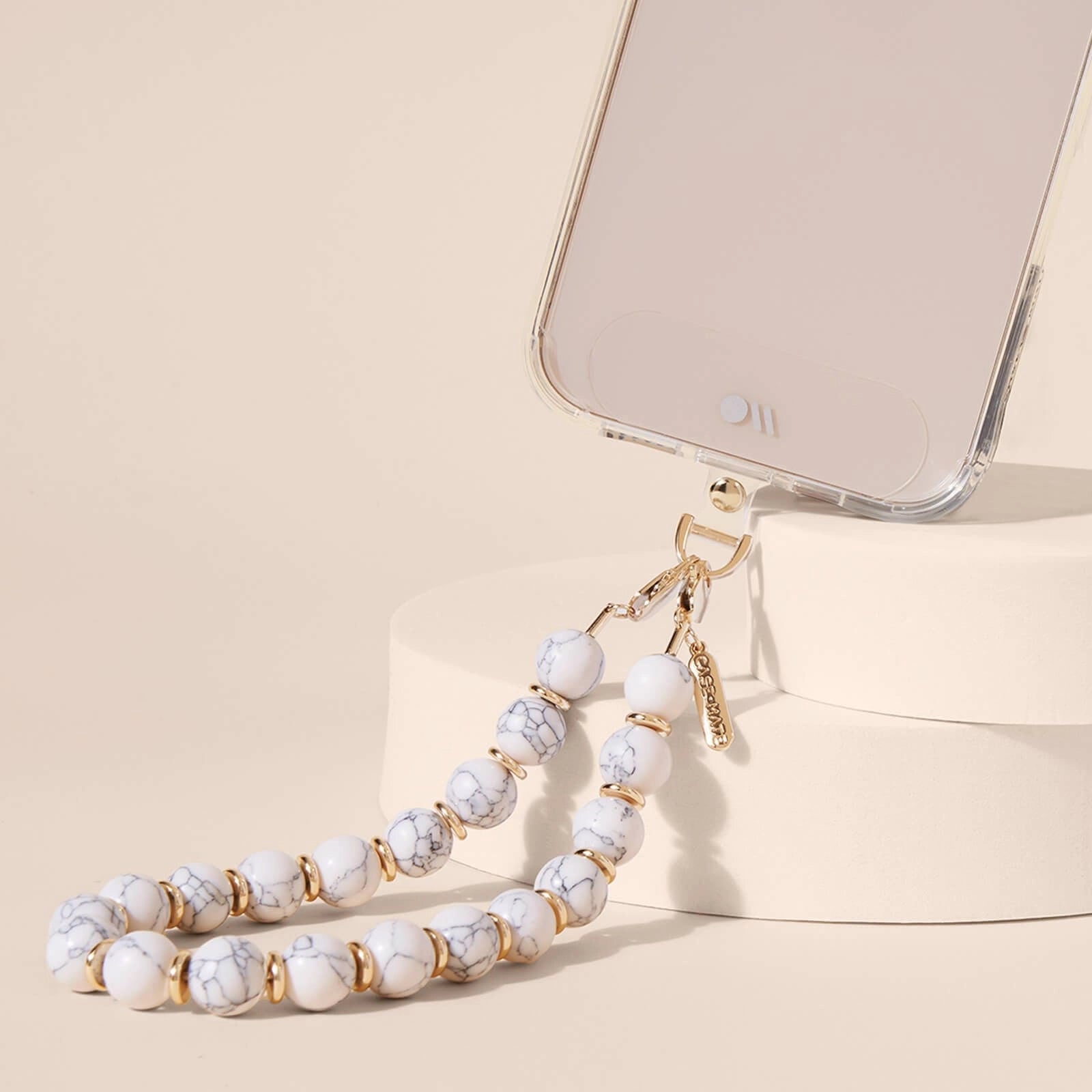 Beaded Marble Phone Wristlet