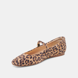 Dolce Vita Reyes Ballet Flats - Dark Leopard Suede