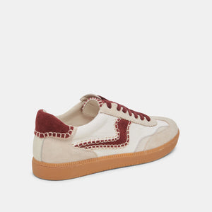 Dolce Vita Notice Stitch Sneaker - White Red Calf Hair