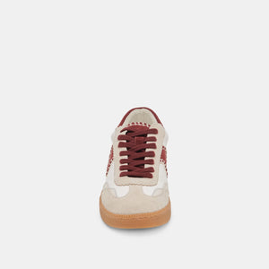 Dolce Vita Notice Stitch Sneaker - White Red Calf Hair