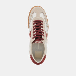 Dolce Vita Notice Stitch Sneaker - White Red Calf Hair