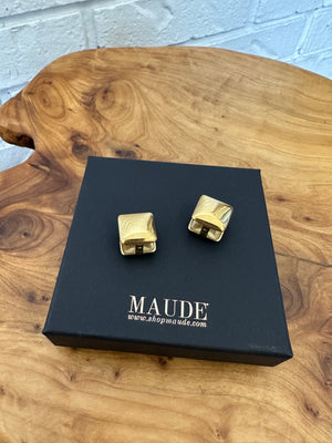 18K Square Earrings