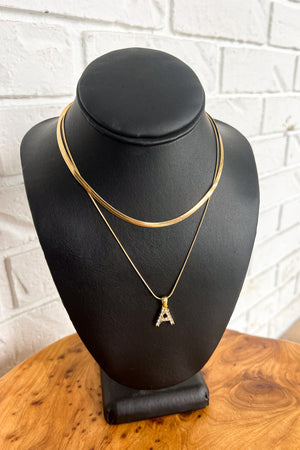 18K Diamond Initial Necklace