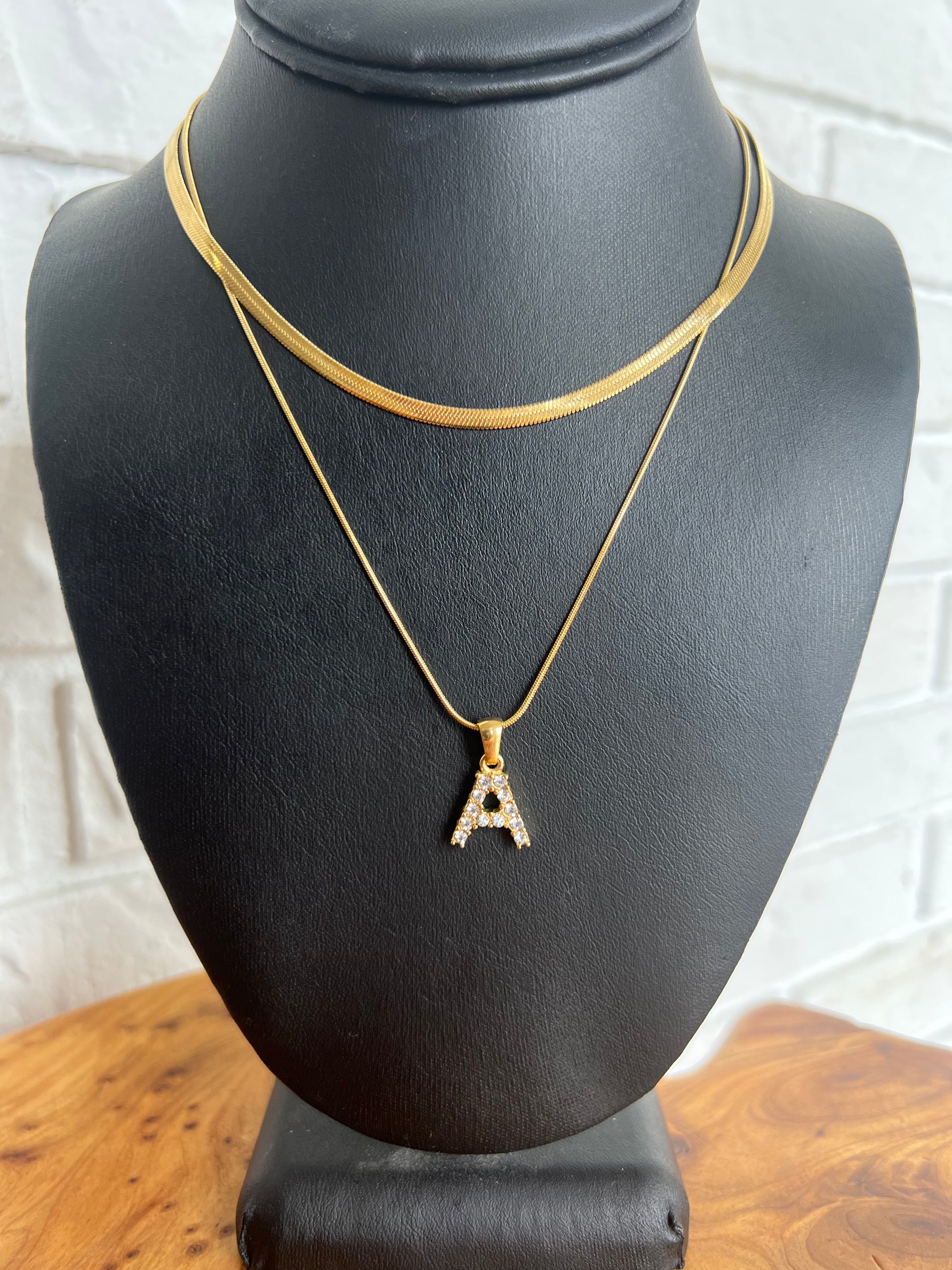 18K Diamond Initial Necklace