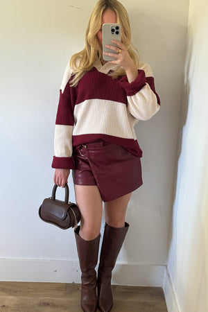 Striped Polo Sweater