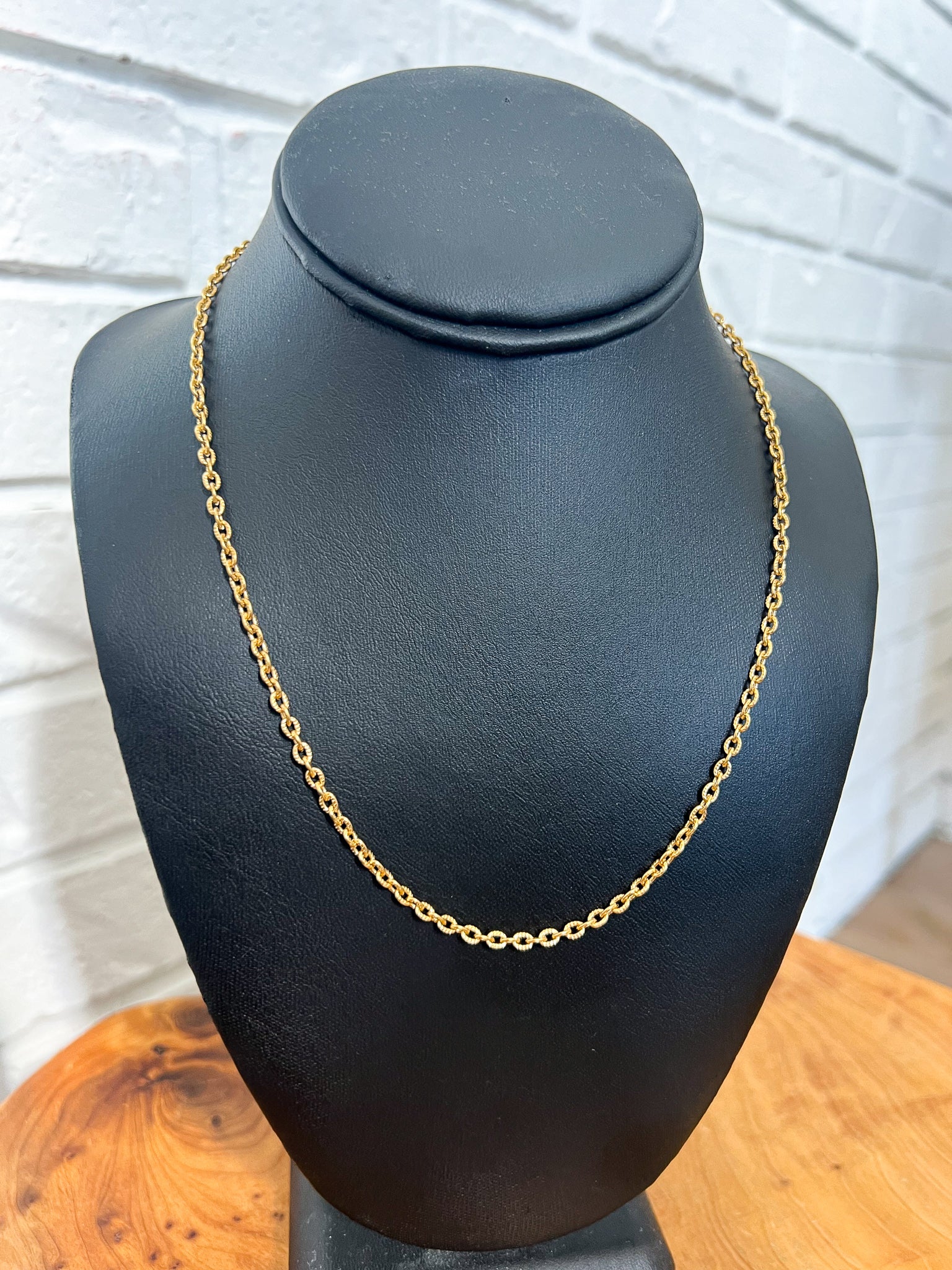 18K Dainty Plain Chain Necklace