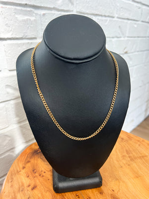 18K Dainty Plain Chain Necklace