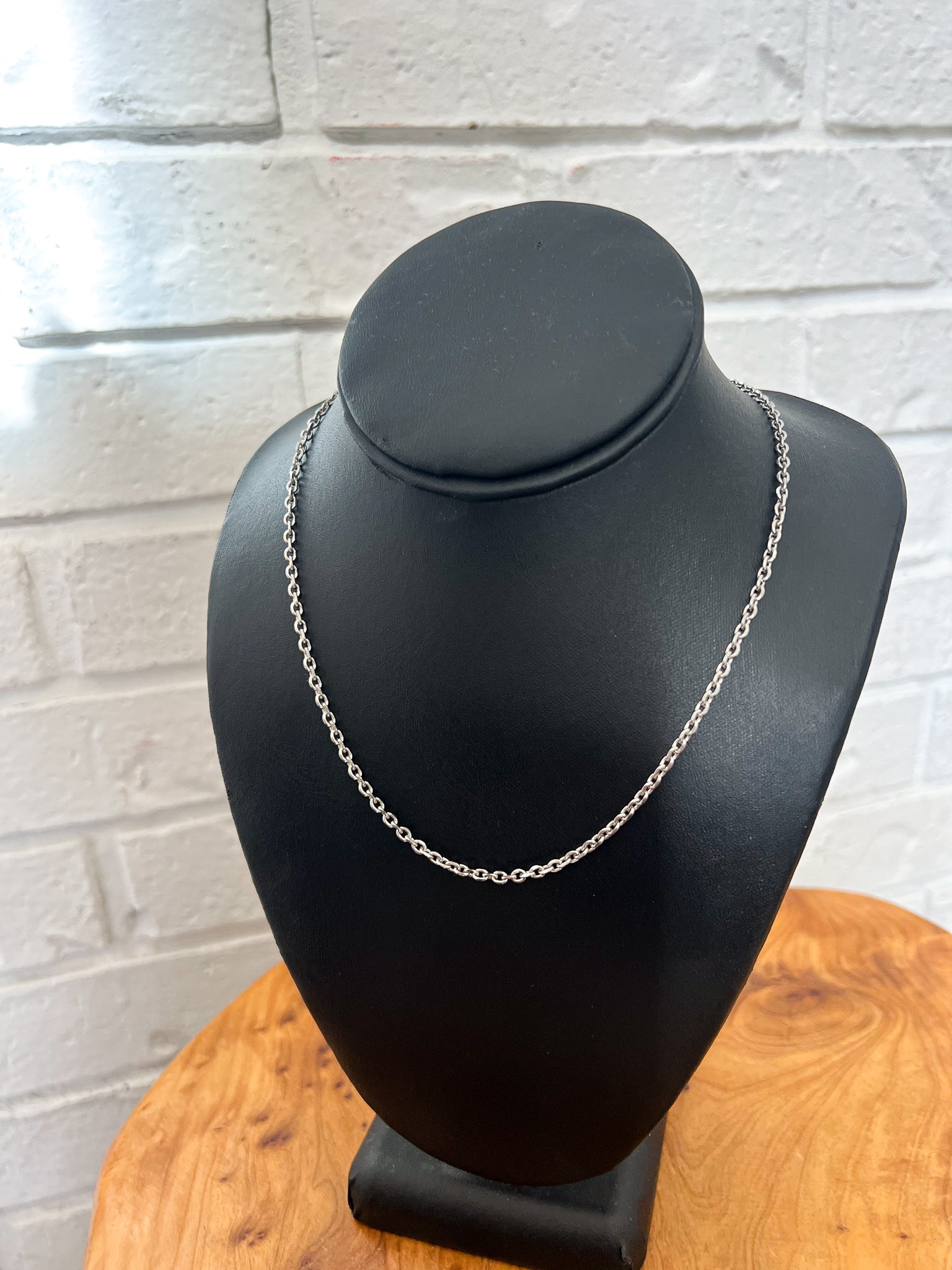 18K Dainty Plain Chain Necklace