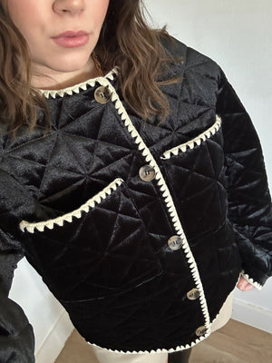 Quilted Velvet Jacket