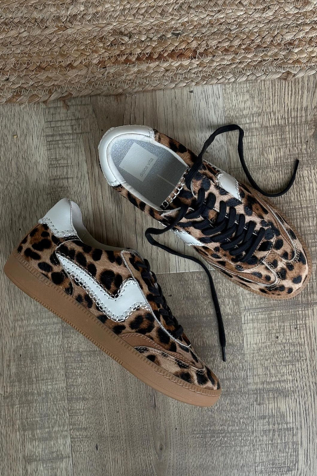 Dolce Vita Notice Stitch Sneaker - Dark Leopard Calf Hair