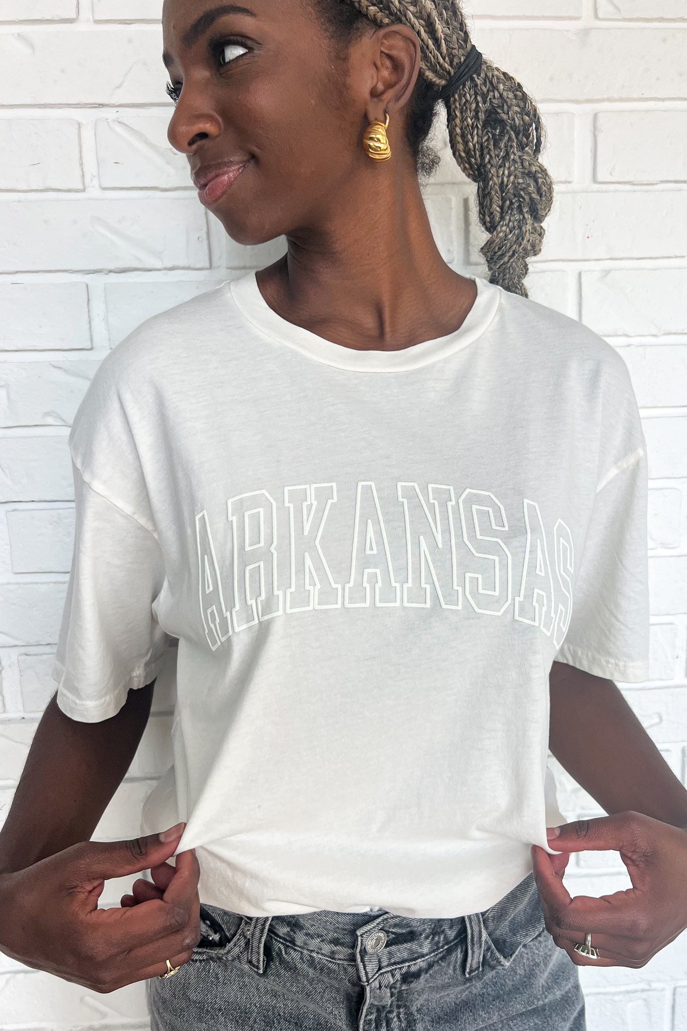 Puff Print Arkansas Tee