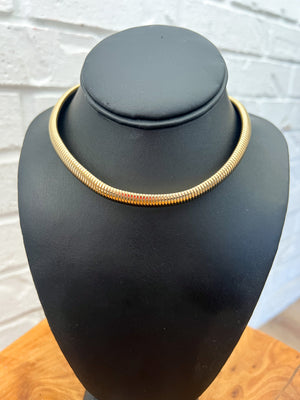 18K Mariah Thick Choker Necklace - Gold