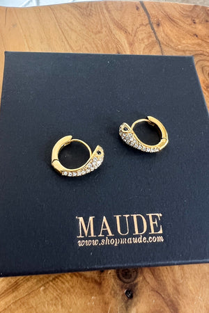 18K Diamond Snake Mini Hoops