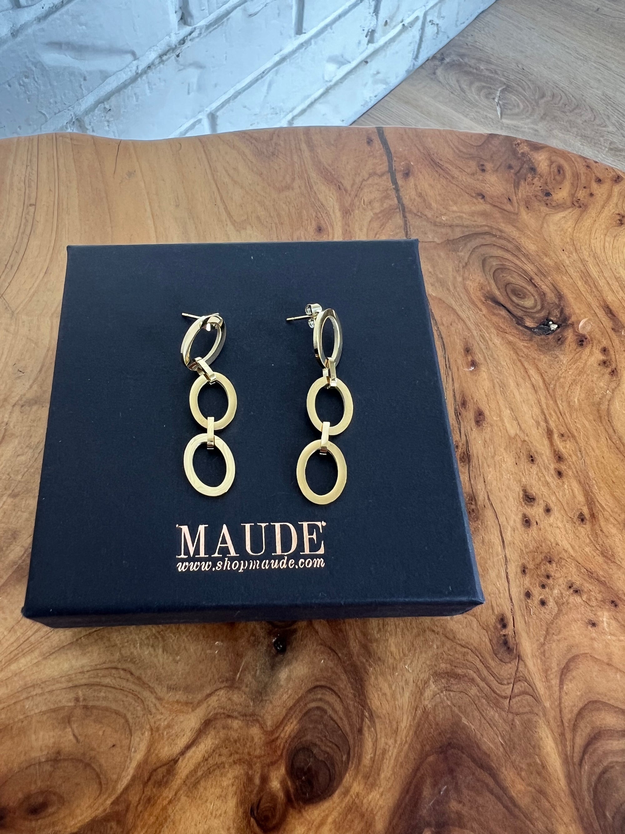 18K Chain Drop Earrings