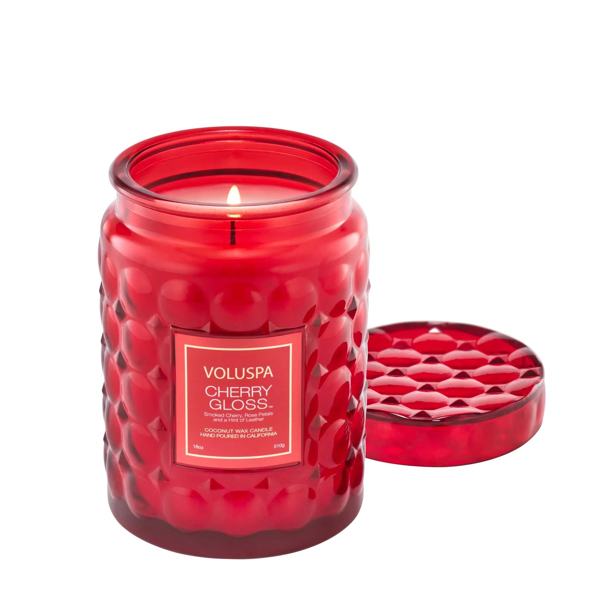 Voluspa Large Glass Jar Candle - 18 oz - CHERRY GLOSS