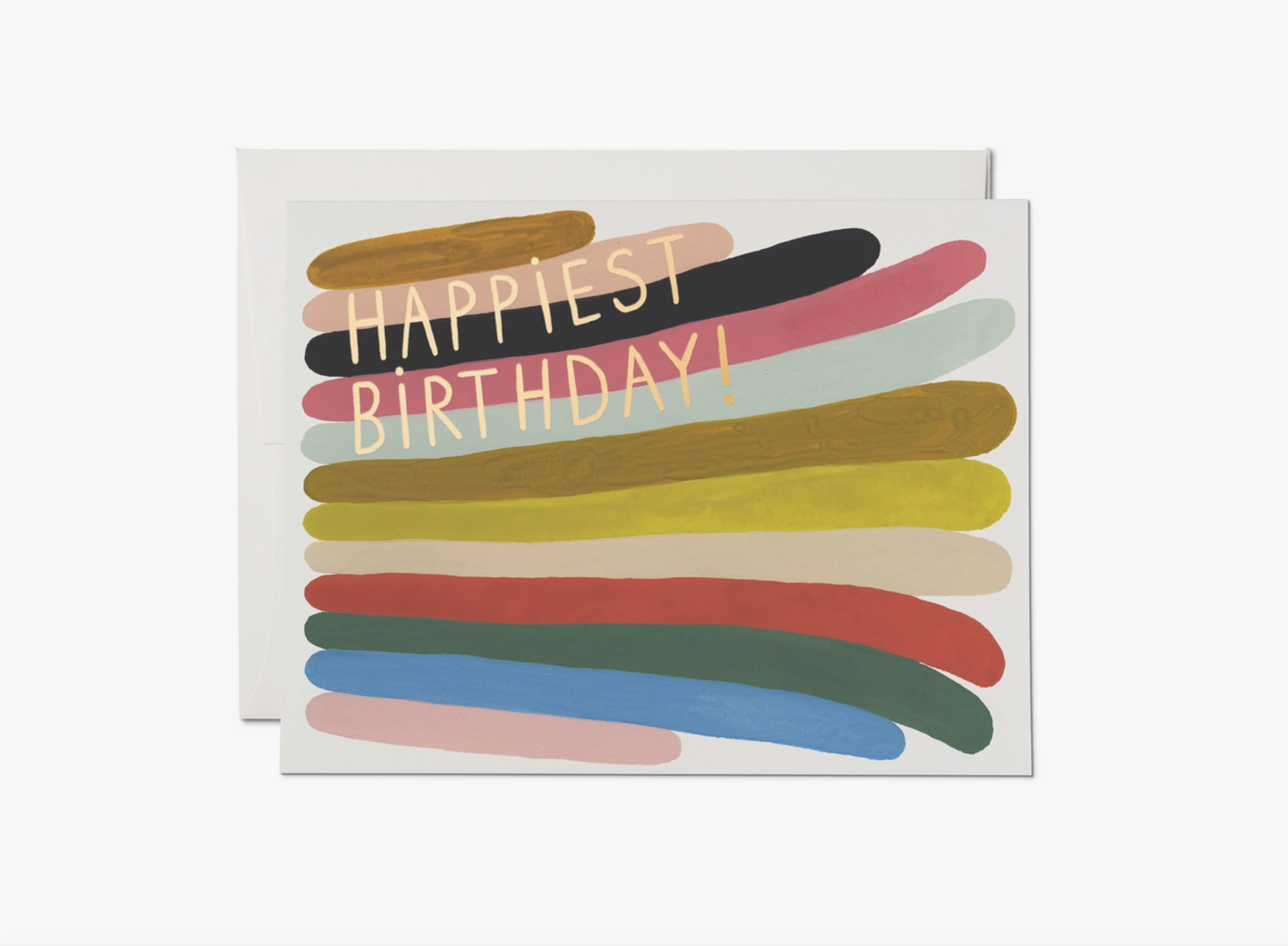 Red Cap Cards - Rainbow Stripes Birthday Card