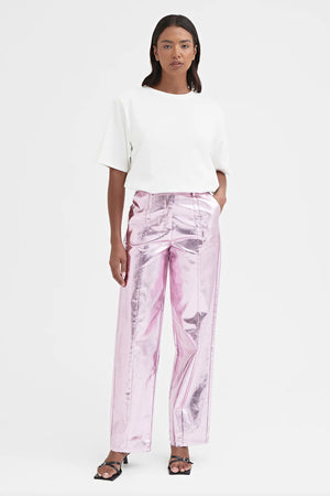 Zelda Trousers - Pink Metallic