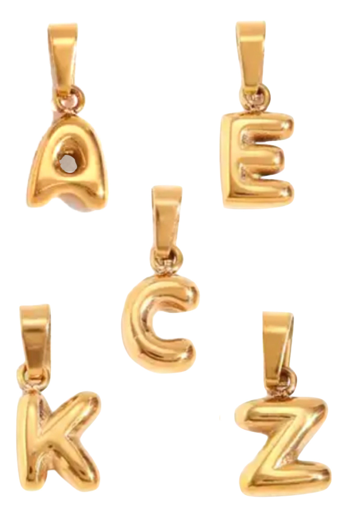 18K Maude Balloon Initial Necklace Charm