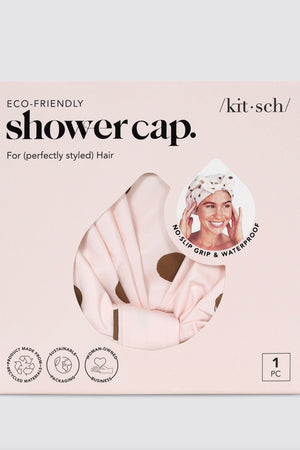 KITSCH Luxury Shower Cap - Blush Dot