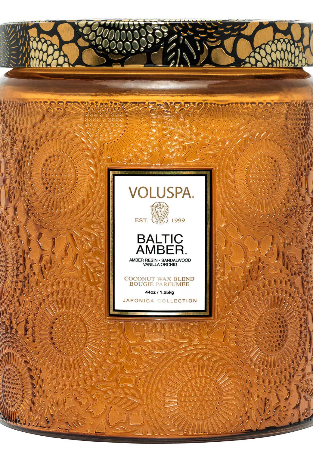 Voluspa Luxe Jar Glass Candle - 44 oz - Baltic Amber