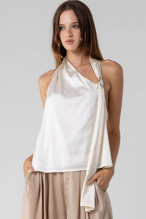 Satin Scarf Halter Top