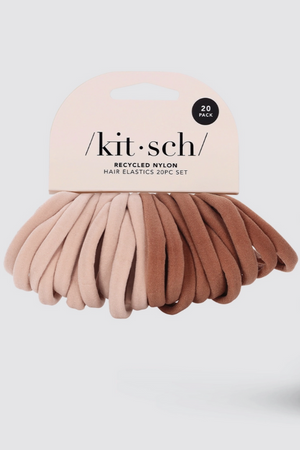 KITSCH - Eco-Friendly Nylon Elastics 20pc Set - Blush