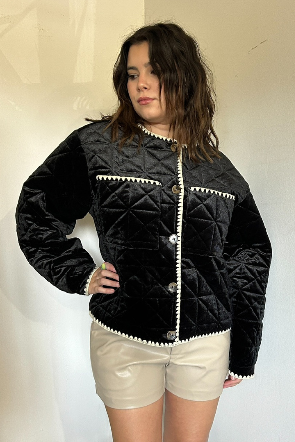 Quilted Velvet Jacket