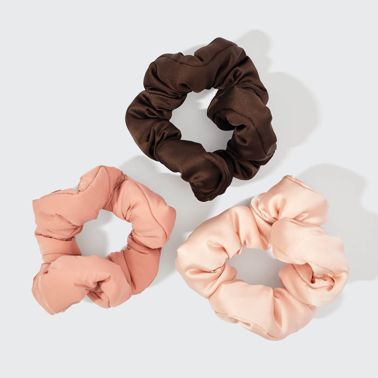 KITSCH Cloud Scrunchies 3 pc - Rosewood