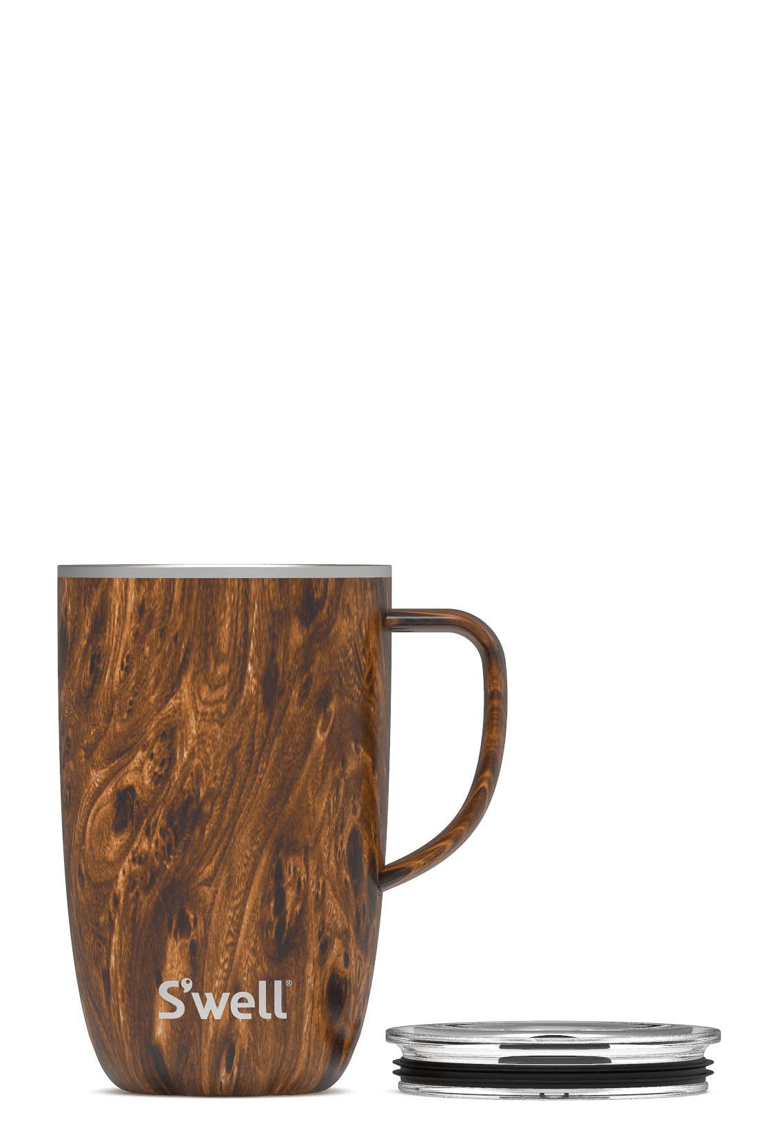 S'well - Stainless Steel Teakwood 16oz Tumbler Mug with Handle