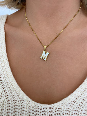 Farrah B School Girl Initial Necklace