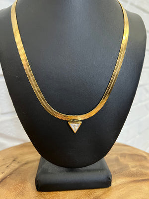 18K Gabby Crystal Necklace