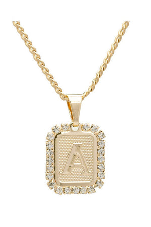 Bracha Royal Initial Card Necklace