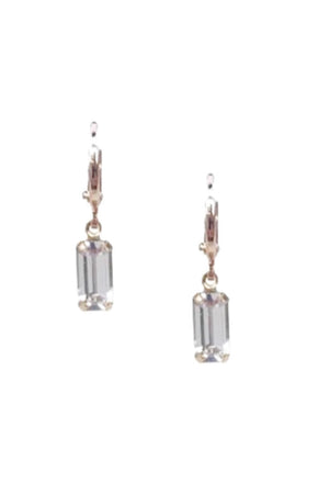 Farrah B Baguette Gem Huggie Earrings