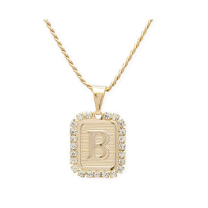 Bracha Royal Initial Card Necklace